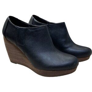 Dr. Scholl's Harlin Wedge Bootie Women's Black Round Toe Size 9M
